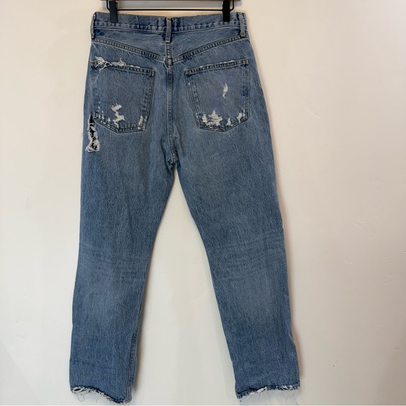 AGOLDE 90's Jean Mid Rise Loose Fit Destroyed Distressed Jeans Size 28 - Picture 7 of 10